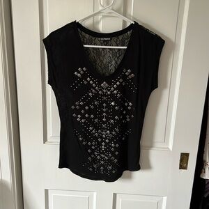Express lace back top